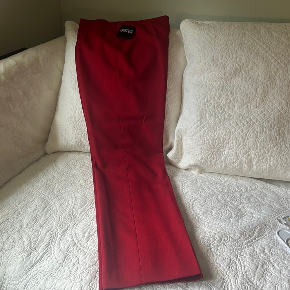 Kasper Dress/Suit Pants Red Size 10